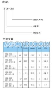 KCB(2CY)型齿轮式输油泵