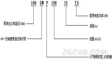 防爆管道式排污泵型号意义