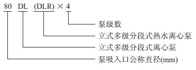 DL型立式多级离心泵型号意义