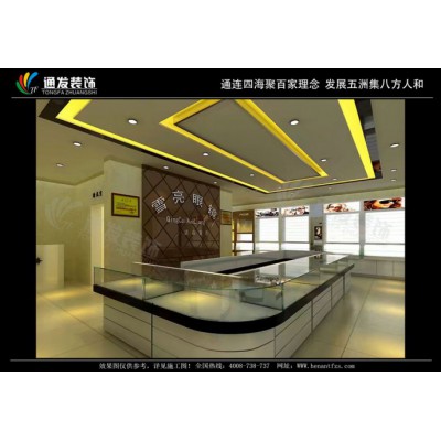 眼镜店装修设计效果图定制眼镜展柜公司河南通发装饰生产厂家图3