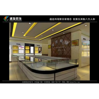 烤漆眼镜展柜如何保养河南通发装饰眼镜店装修效果图设计图2