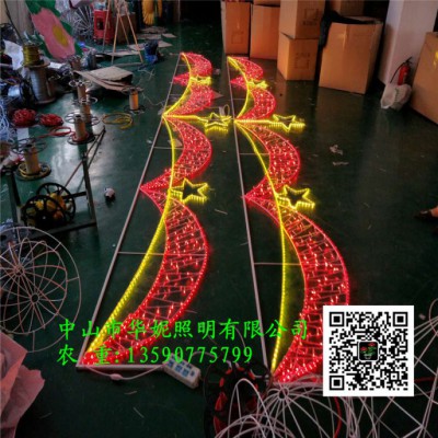 LED街棚灯 双面发光LED路灯杆造型灯 五一国庆节亮化图1